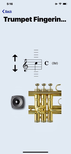 trumpet fingerings photo