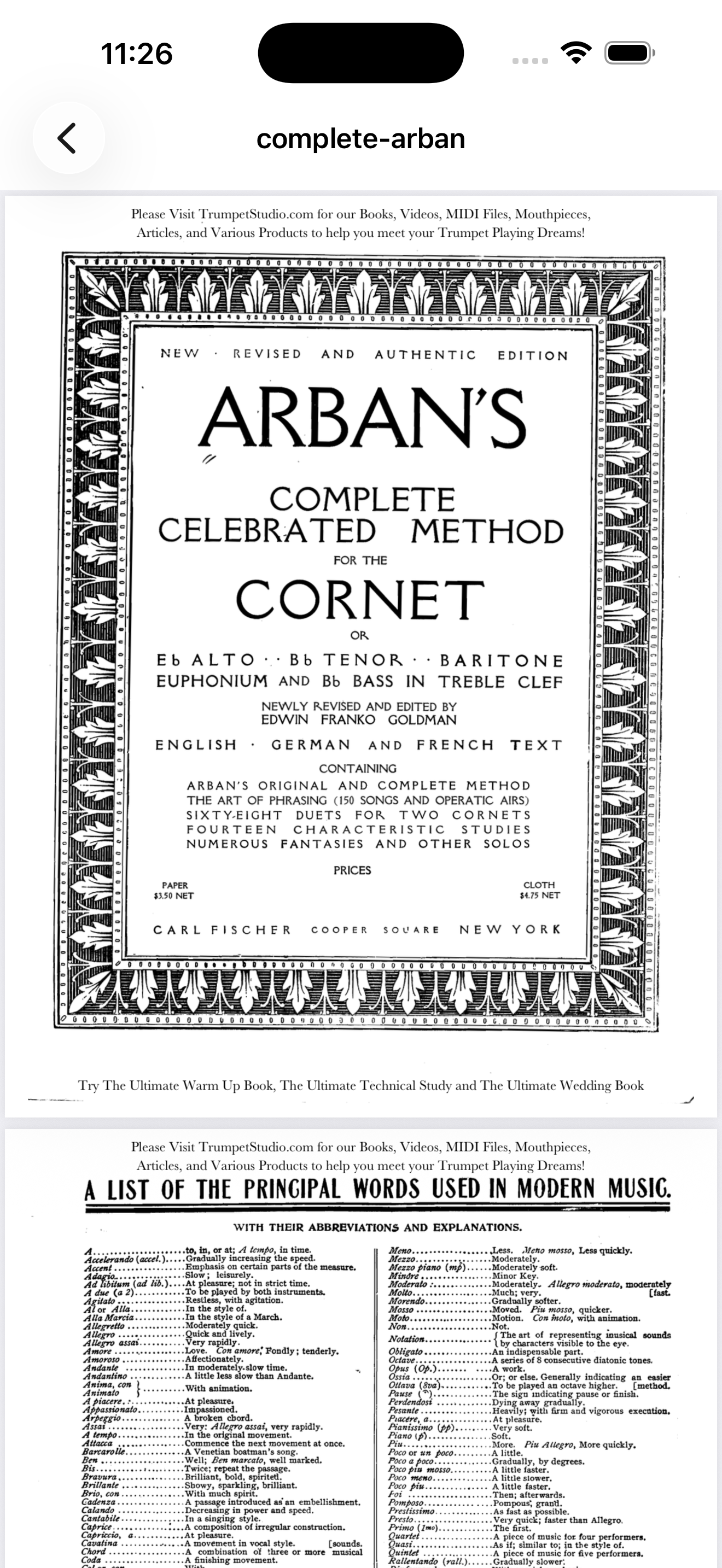 trumpet documents photo
